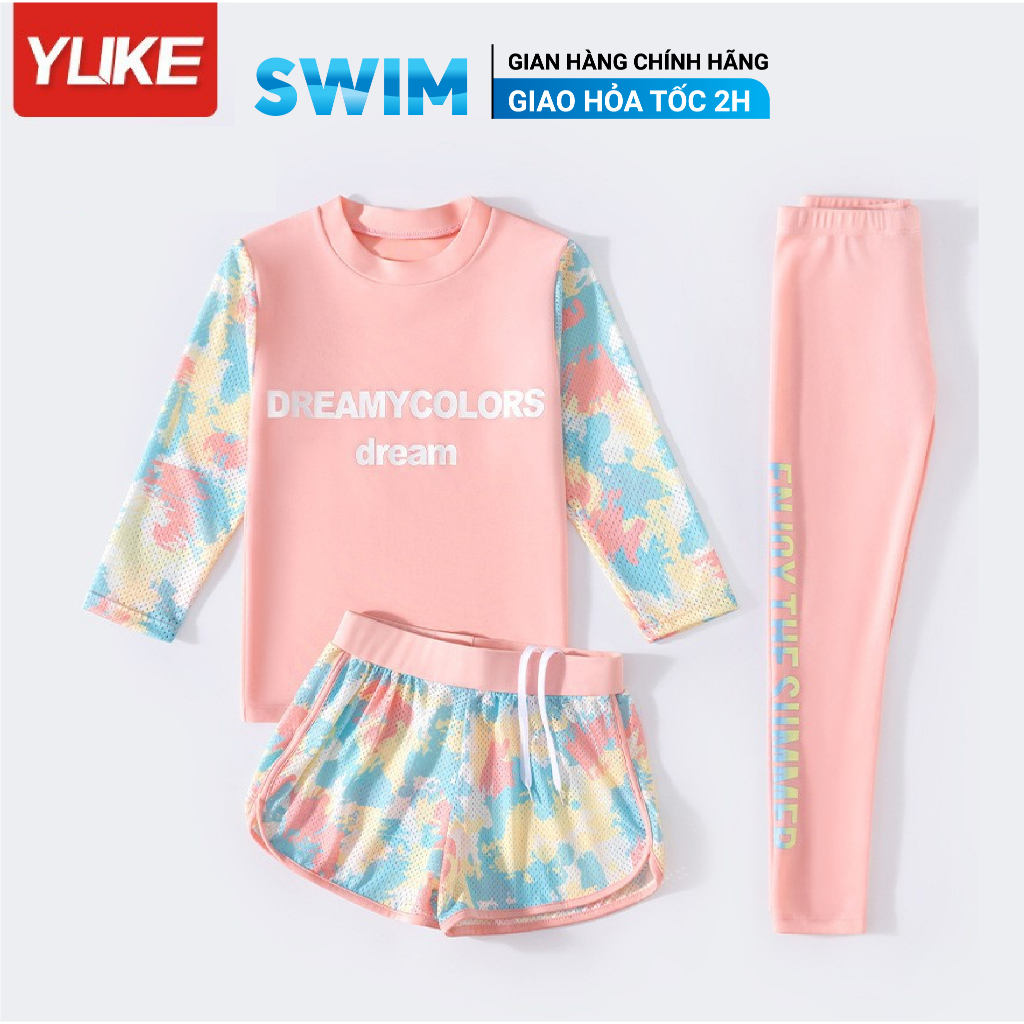 Bộ Đồ Bơi Trẻ Em YLIKE Set 3 Chi Tiết Đồ Bơi Cho Bé