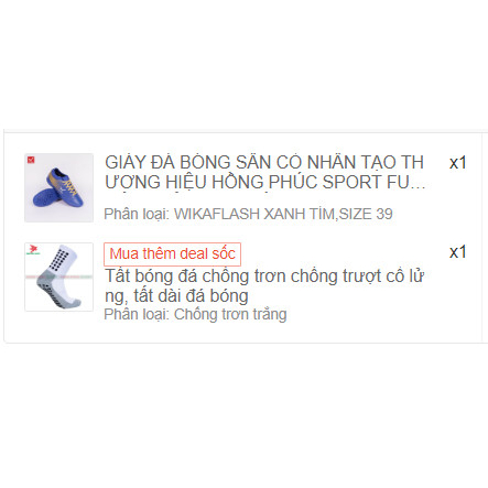 GIÀY ĐÁ BÓNG SÂN CỎ NHÂN TẠO THƯƠNG HIỆU HỒNG PHÚC SPORT - WIKASPORT FULL HỘP HÀNG CAO CẤP