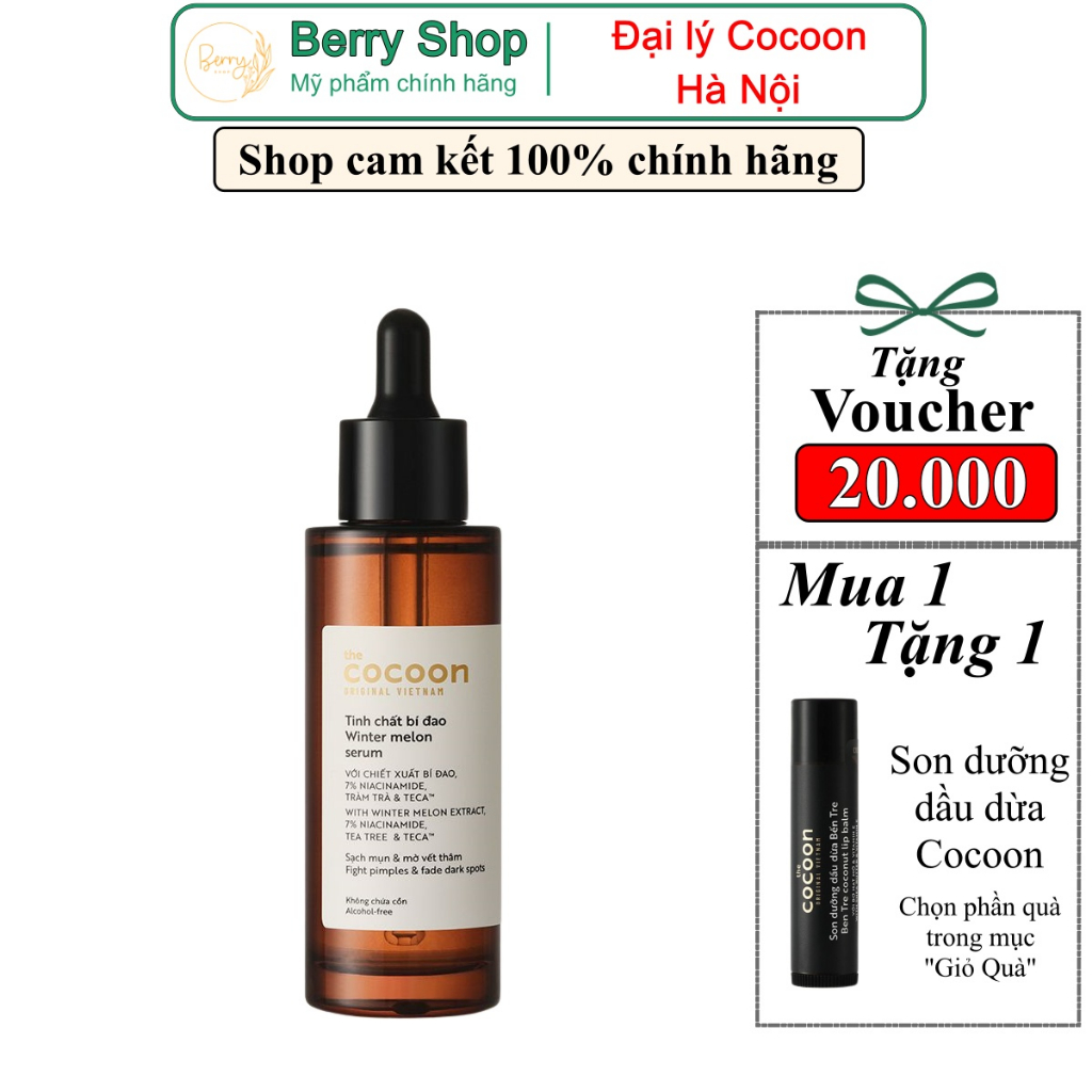 [ Siêu sale - Giá chỉ 236k ] Tinh chất bí đao N7 / N15 Cocoon 70ml dành cho da dầu