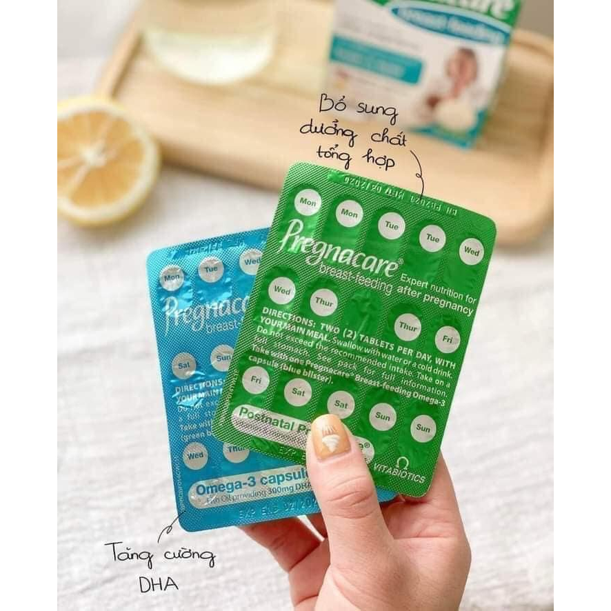 Vitamin tổng hợp sau sinh Pregnacare Breastfeeding bú UK bổ sung chất cho sữa mẹ