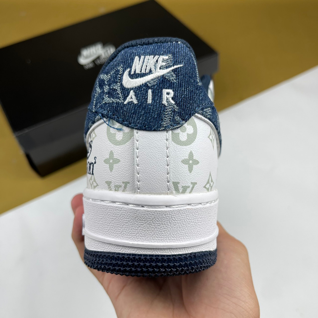 Giày AF1 07 Low Dark Denim Blue White Sliver, AF1 Trắng Móc Xanh - Cat.Shoes