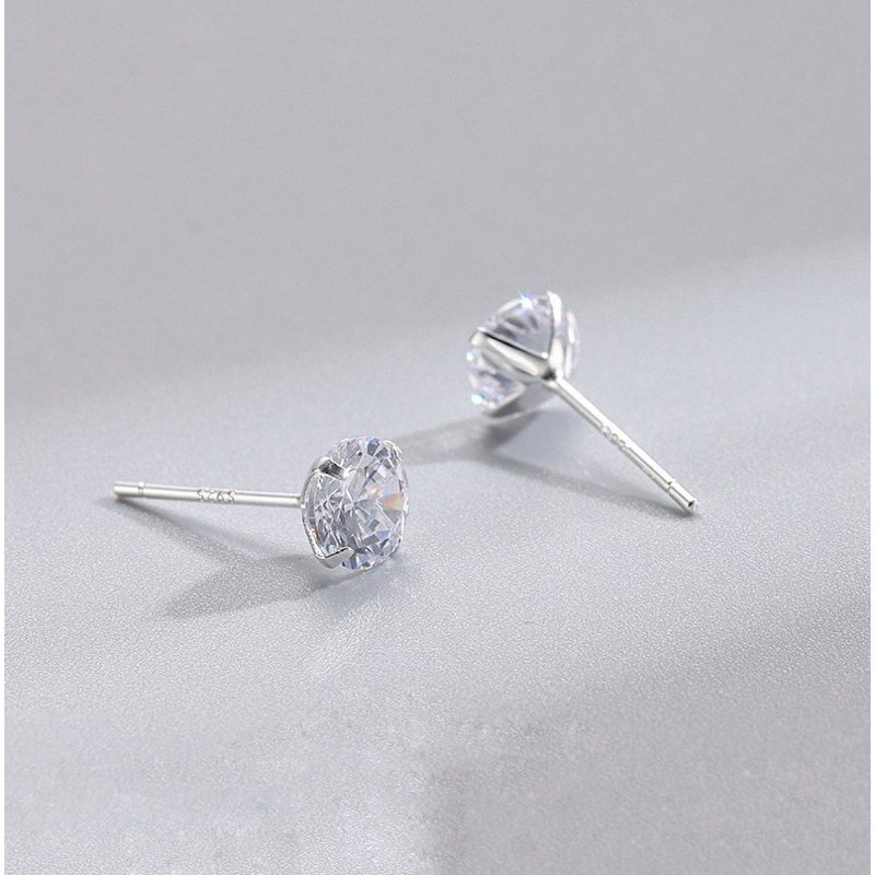 Bông tai/Hoa tai bạc đính đá trắng lấp lánh thu hút mọi ánh nhìn - MH929