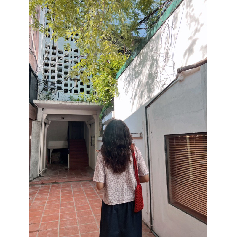 Áo sơ mi hoa nhí tay cộc | Lá Xoè