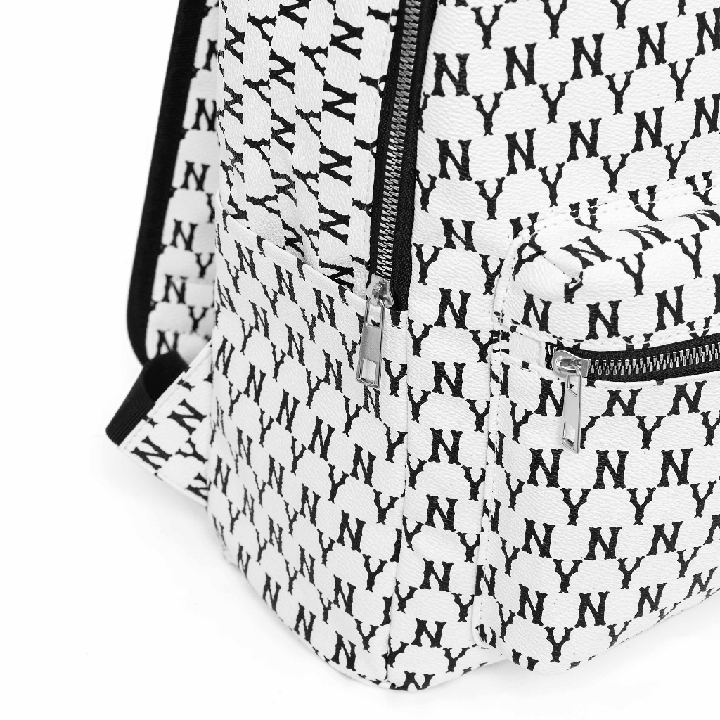 Balo thời trang NY màu trắng ĐEN, chống thấm nước cao cấp dùng cho đi học, đi chơi