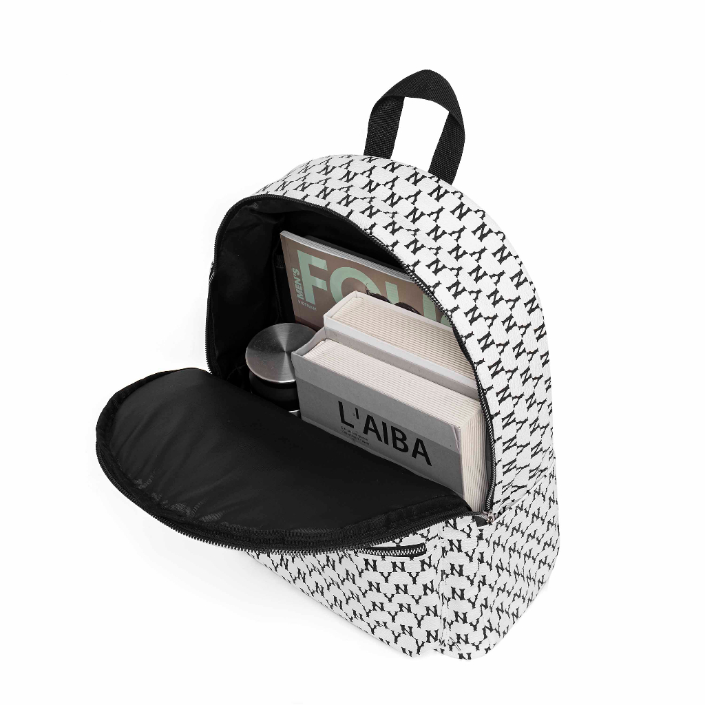 Balo thời trang NY màu trắng ĐEN, chống thấm nước cao cấp dùng cho đi học, đi chơi