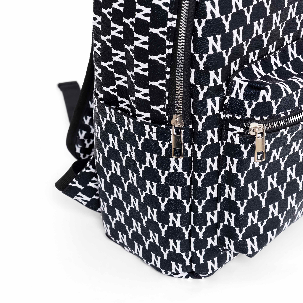Balo thời trang NY màu trắng ĐEN, chống thấm nước cao cấp dùng cho đi học, đi chơi