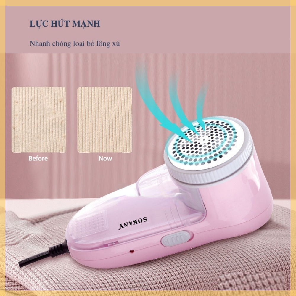 Máy Cắt Lông Xù Quần Áo Mini SOKANY 877 - Siêu Bén, Siêu Bền