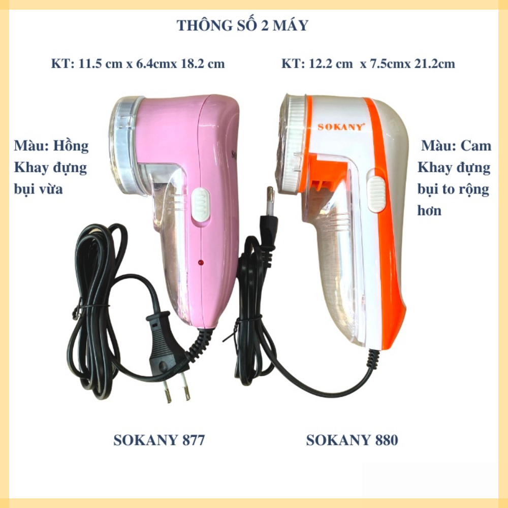 Máy Cắt Lông Xù Quần Áo Mini SOKANY 877 - Siêu Bén, Siêu Bền