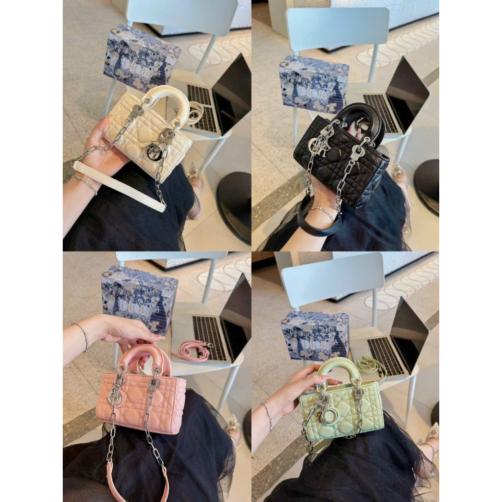 Túi DIO LADY sz 17cm để vừa điện thoại, hàng fullbox siêu đẹp. Túi đeo chéo túi ví hàng xịn