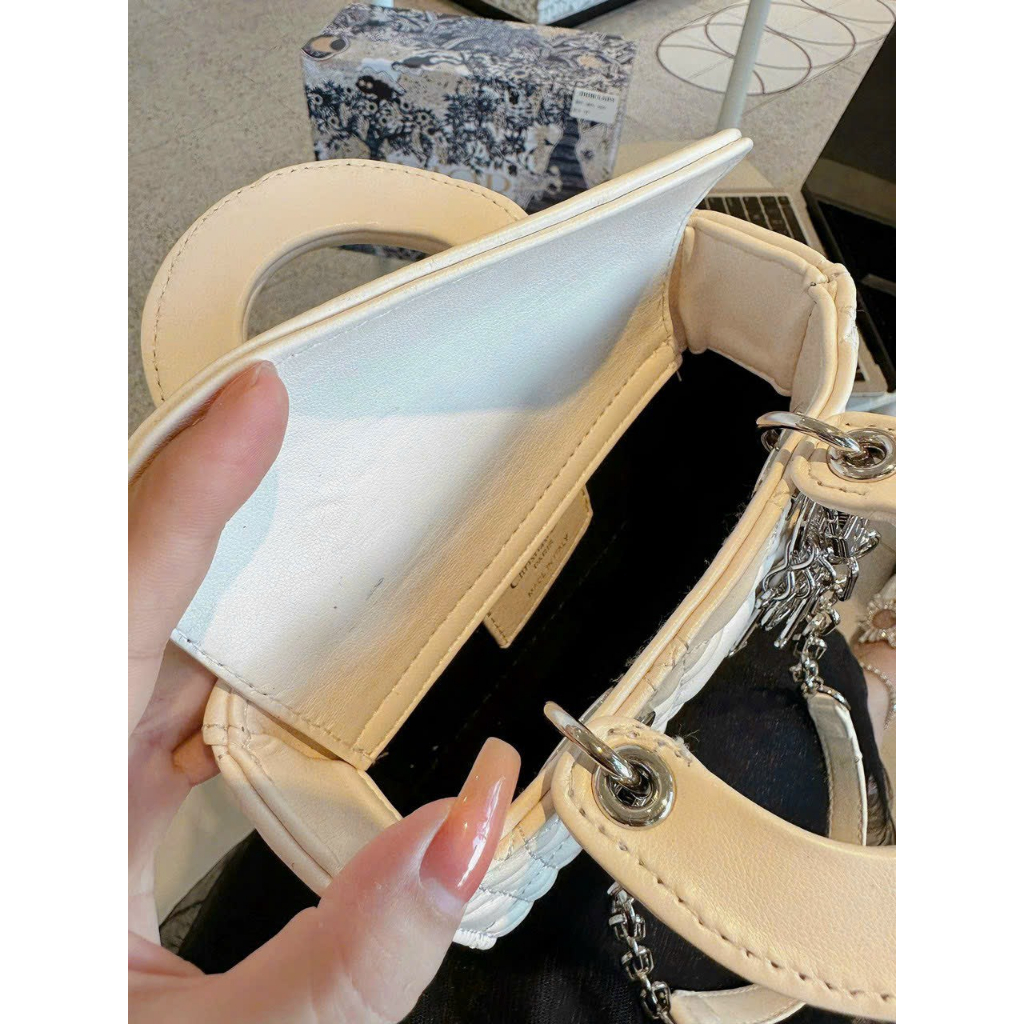 Túi DIO LADY sz 17cm để vừa điện thoại, hàng fullbox siêu đẹp. Túi đeo chéo túi ví hàng xịn