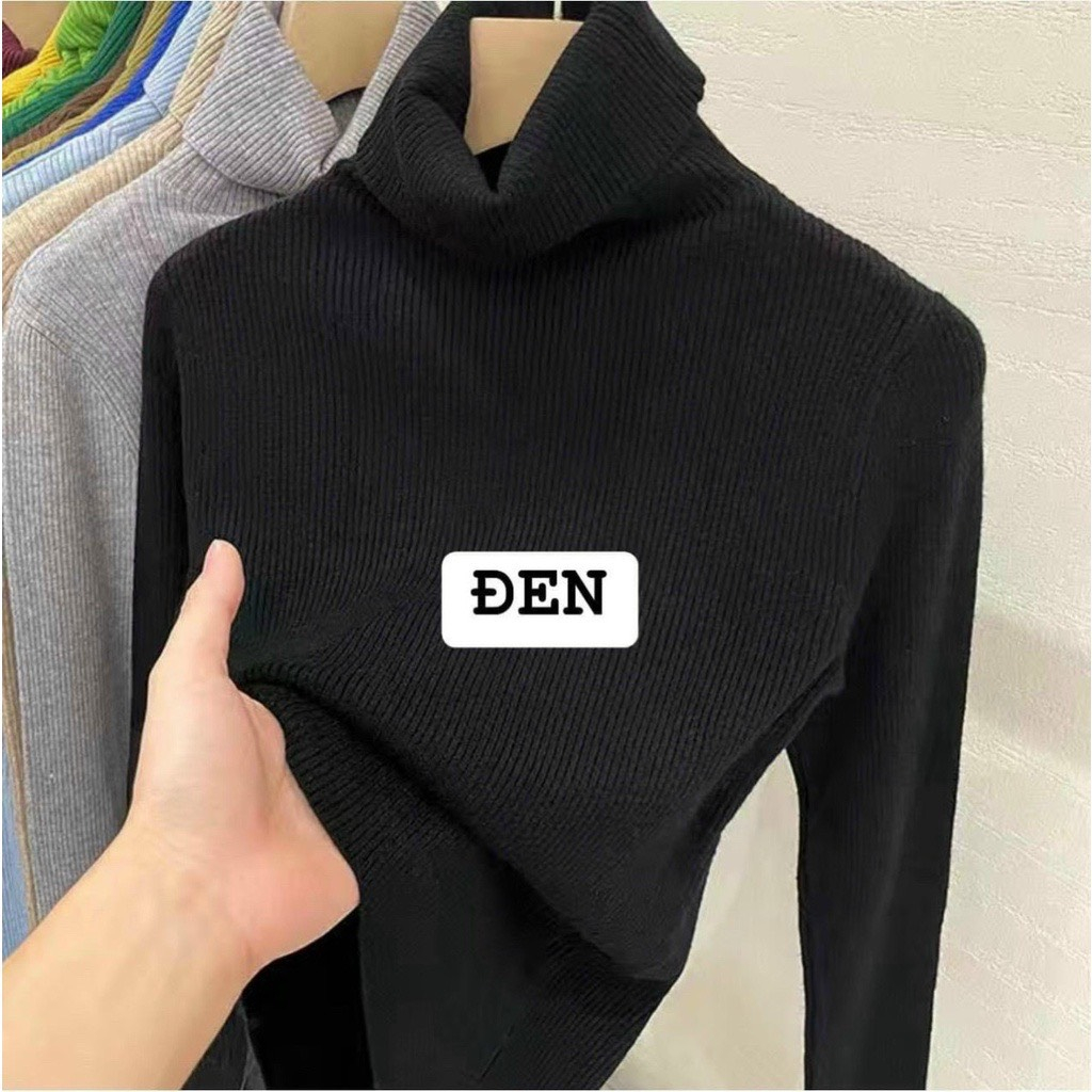 Áo len dài tay cổ lọ mềm mịn không bai nhão xù xì MYRA TEEN Aolencaoco