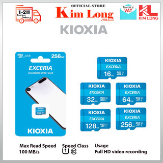 Thẻ nhớ Micro SDHC Kioxia UHS-I tốc độ 100MB/s, Tốc độ ghi Class 10, UHS Speed Class 1 - Chính hãng