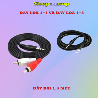 Dây Tín Hiệu Âm Thanh Máy Tính Ra Loa Giắc 3.5 Dây loa 1-1 và Dây Loa 1-2 Dài 1.5M