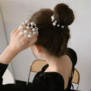 DÂY CỘT TÓC SANG TRỌNG ĐÍNH NGỌC NHÂN TẠO KÈM CHARM CAO CẤP
