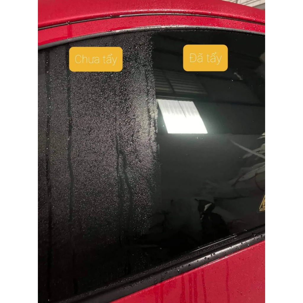 Tẩy ố kính xe ô tô - Làm Sạch Cặn Canxi trên kính và sơn - Nước rửa kính xe