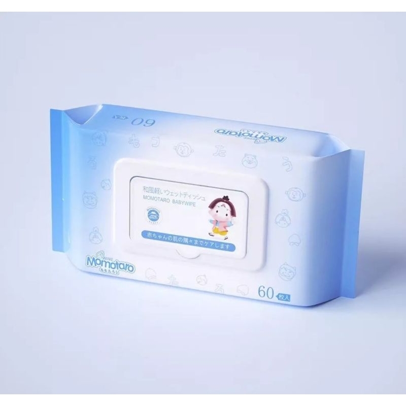 Khăn ướt momotaro 60 tờ không mùi có nắp đậy