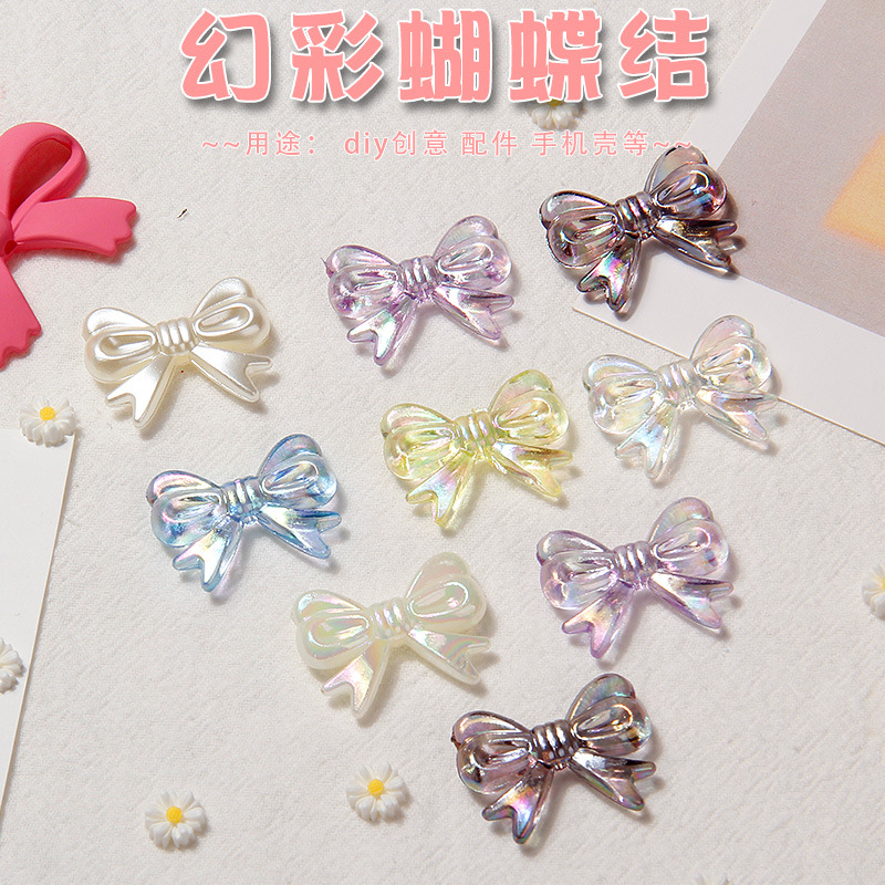 Charm Nơ Nhiều Màu Trang Trí DIY , Kẹp tóc, toploader, vỏ ốp điện thoại
