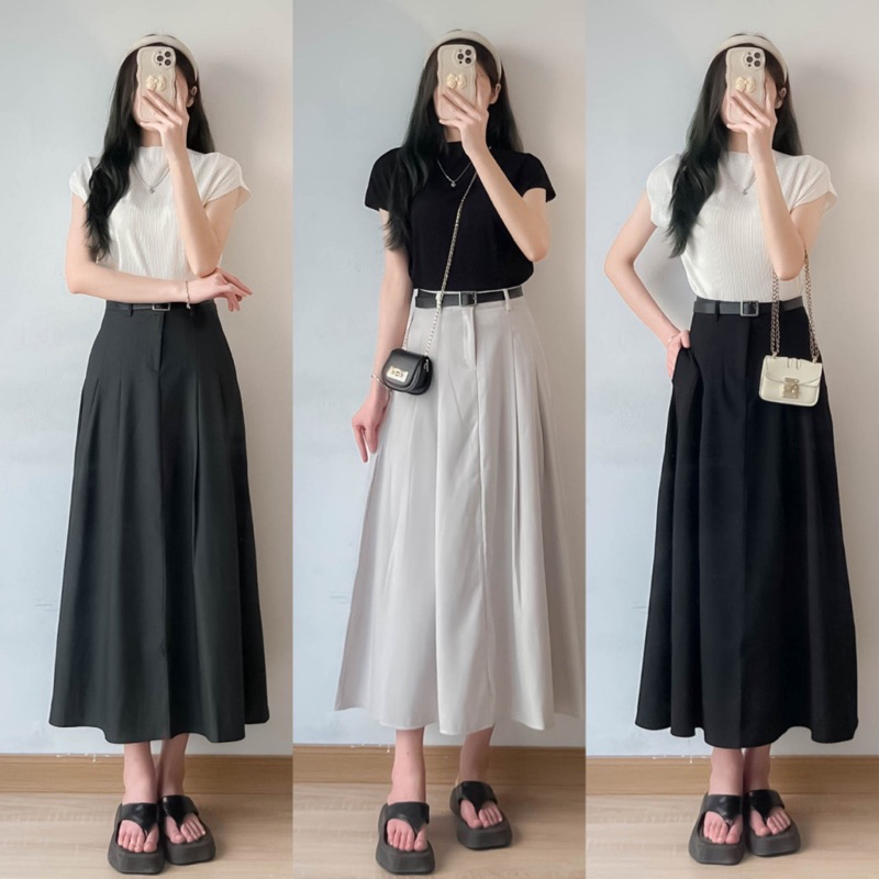 Chân váy A dài bigsize dài 100cm/ảnh và video hình cuối.