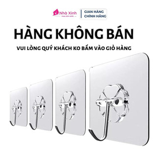 Móc dán tường trong suốt, móc quần áo