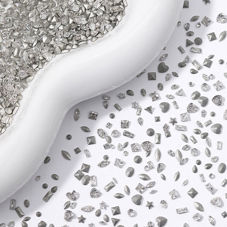 Sét đá khối mini chân nhọn màu trắng 100v