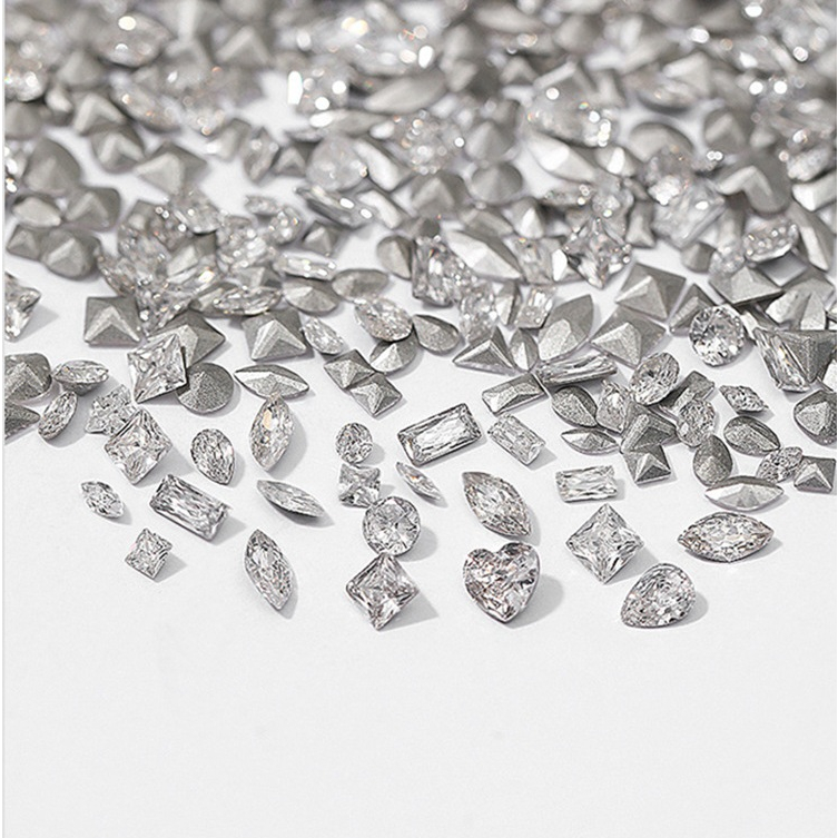 Sét đá khối mini chân nhọn màu trắng 100v