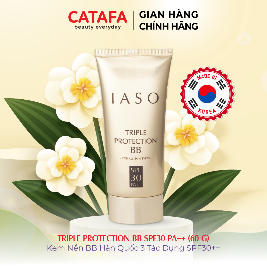 Kem trang điểm 3 tác dụng IASO Spf30 Pa++ 60g - I30