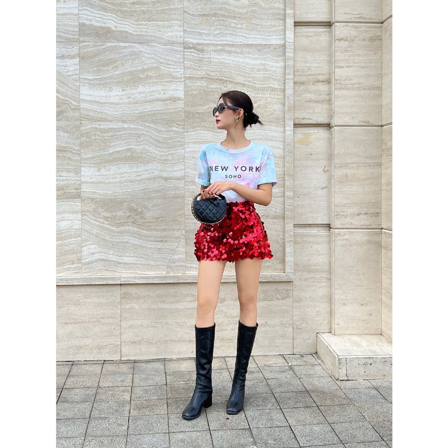 COCO SIN - Váy Mini Sequin Đỏ