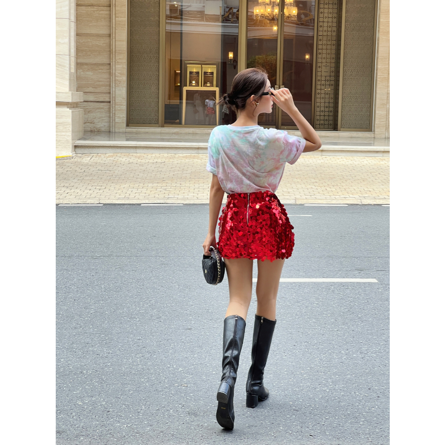 COCO SIN - Váy Mini Sequin Đỏ