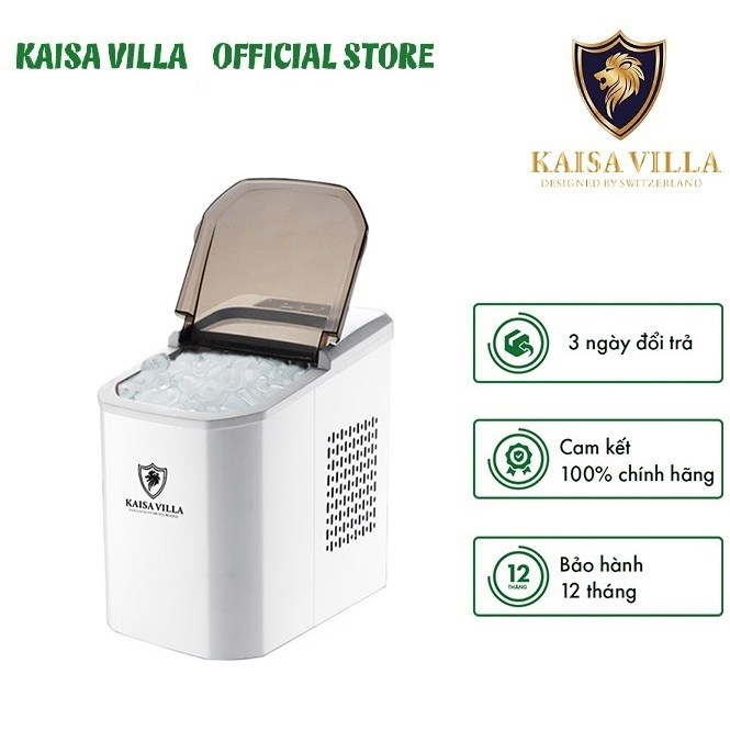 Máy làm đá viên cao cấp Kaisa Villa, làm đá siêu nhanh, tiện dụng, bảo hành 12 tháng