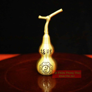 Hồ lô đồng chiêu tài khắc bát quái 7.5cm-40g