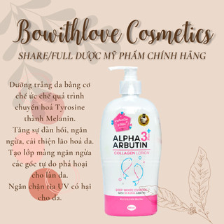 Sữa Dưỡng Thể Trắng Da Alpha Arbutin 3Plus Collagen 500ml Thái Lan