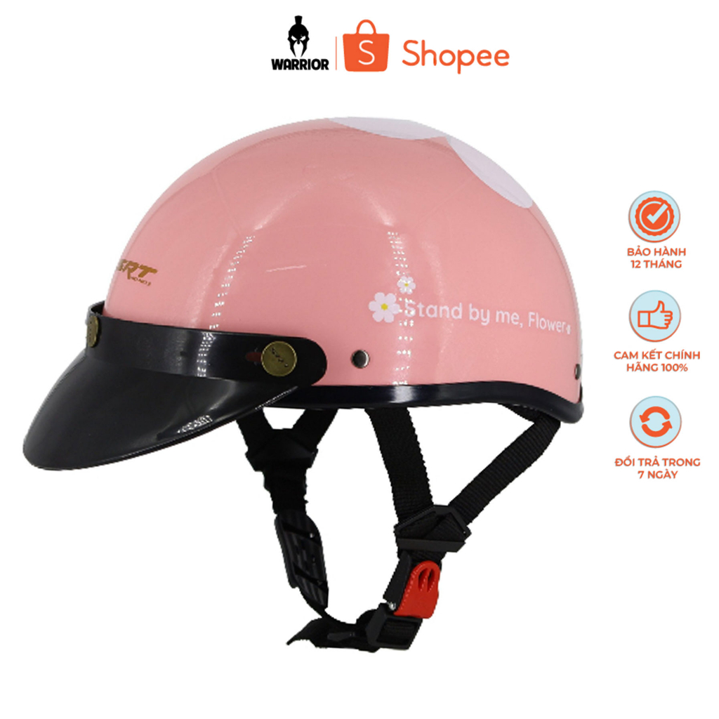Mũ bảo hiểm 1/2 SRT Tem Hoa cúc siêu xinh