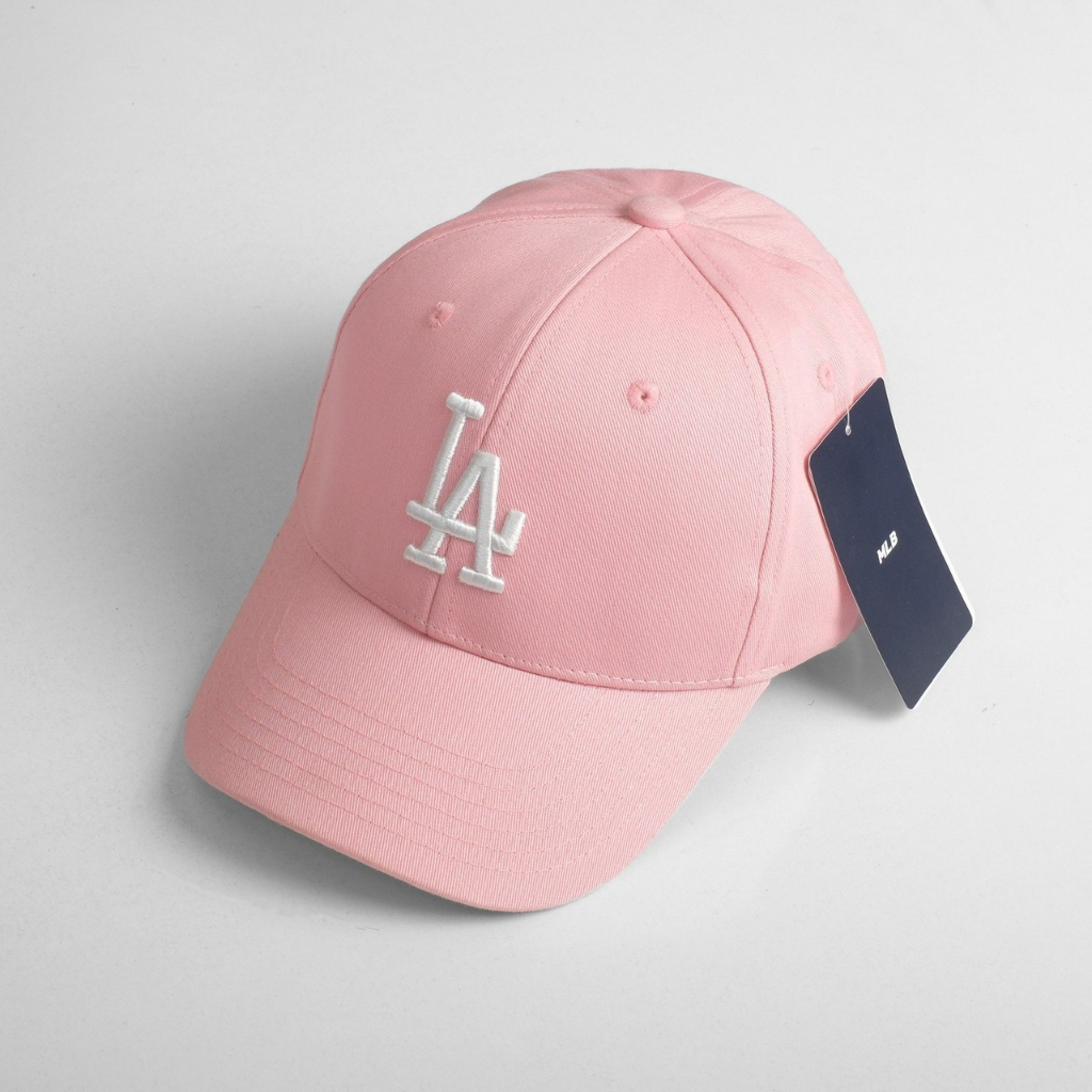 Mũ lưỡi trai Meowist Unisex MLB chất liệu vải Kaki logo LA,nón lưỡi trai Hàn Quốc