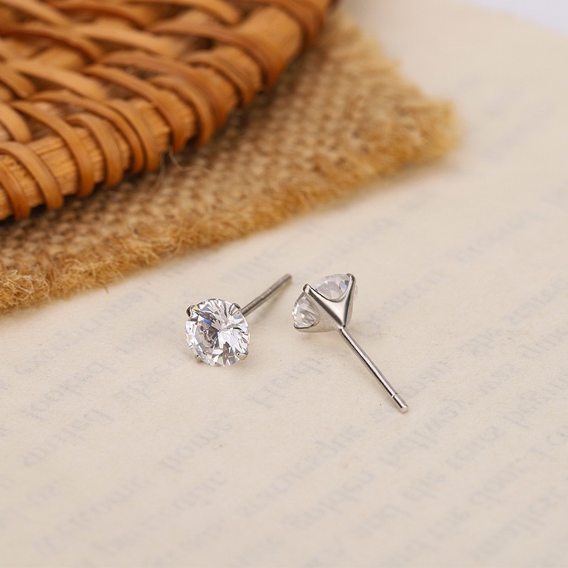 Bông tai/Hoa tai bạc đính đá trắng lấp lánh thu hút mọi ánh nhìn - MH929