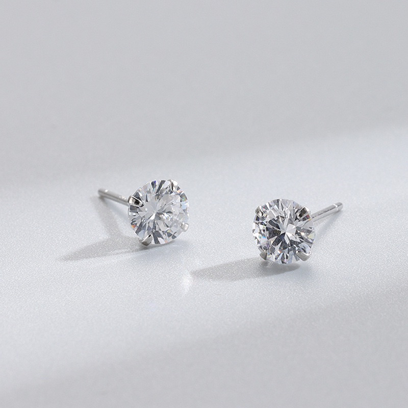 Bông tai/Hoa tai bạc đính đá trắng lấp lánh thu hút mọi ánh nhìn - MH929