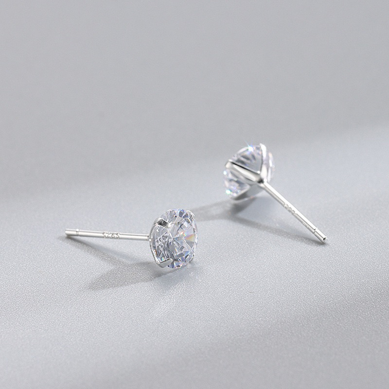 Bông tai/Hoa tai bạc đính đá trắng lấp lánh thu hút mọi ánh nhìn - MH929