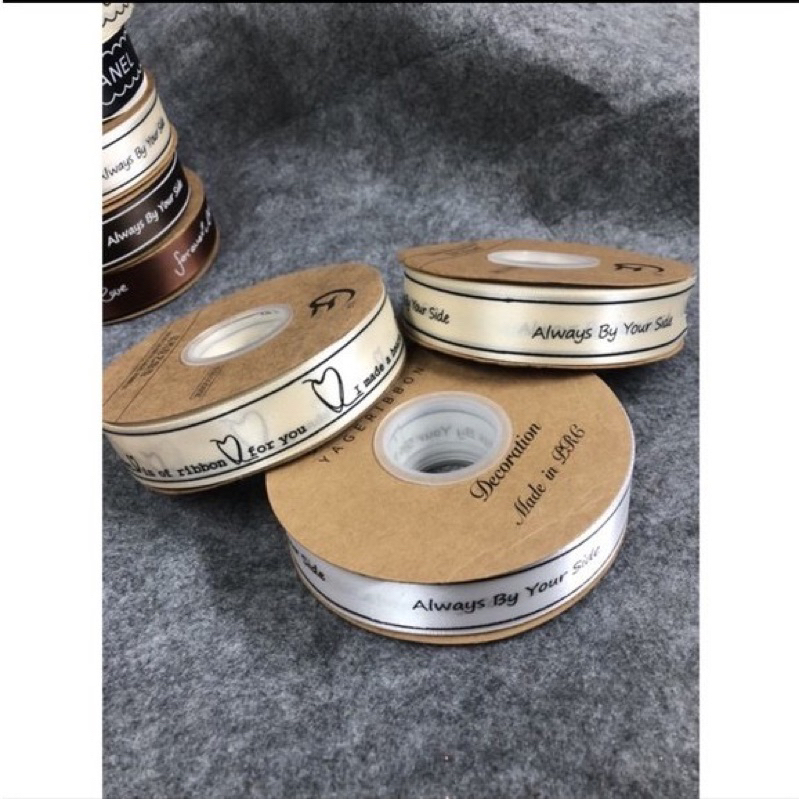 1m Ruy băng chữ Always By Your Side bản 2.5cm