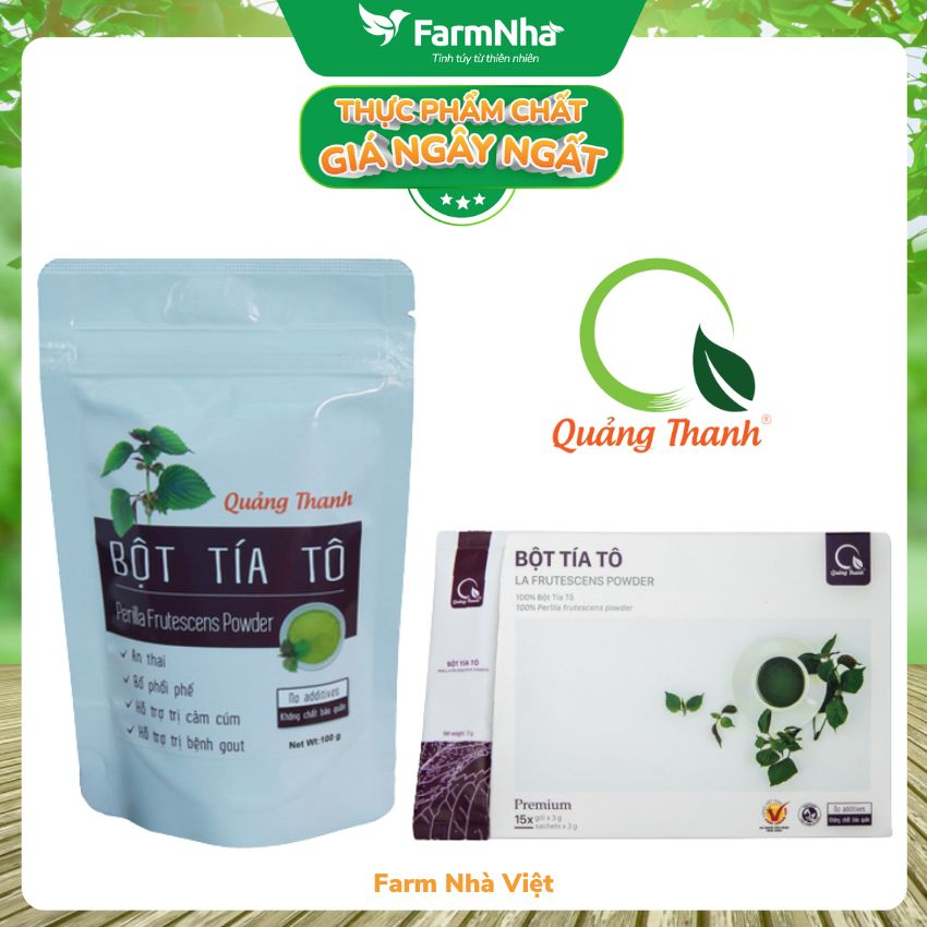 Bột Tía Tô Tươi Sấy Lạnh Quảng Thanh 100% Organic Hàng Chính Hãng - Giảm Cân, Giảm Nguy Cơ Bệnh Gout
