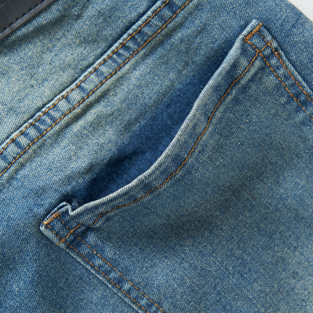 Quần Jean Nam Xanh ATINO Chất Liệu Jean Cotton Form Regular-Fit QJ1.1056