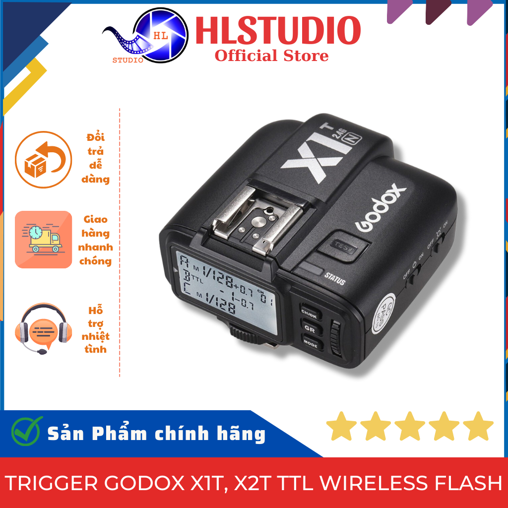 Trigger Godox X1T, X2T TTL Wireless Flash Cho Sony-Canon-Nikon-Fuji HL Studio