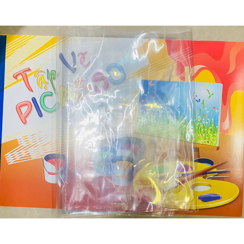 Bìa bao kiếng bao tập vẽ ngang kích thước A4