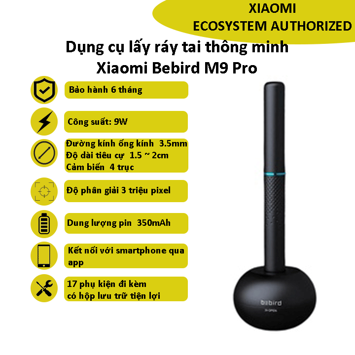 Dụng cụ lấy ráy tai thông minh Xiaomi Bebird M9 Pro - Bảo hành 6 tháng - Mi Ecosystem Authorized