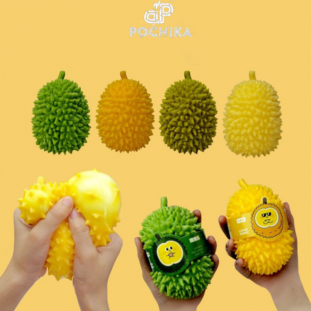 Đồ chơi nắn bóp đàn hồi giảm stress hình Quả Sầu riêng - Đồ chơi giải nén giảm căng thẳng