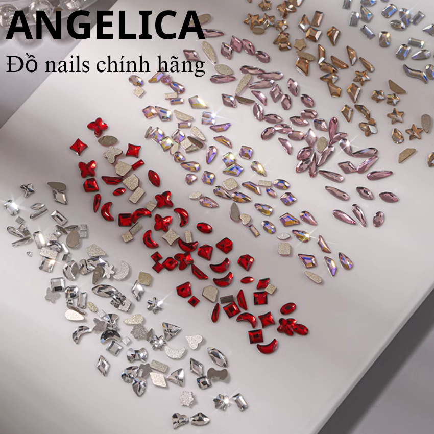 Set Đá Chân Bằng Đá Nail Size Vừa Siêu Sáng Trang Trí Móng Đính Nail ANGELICA SDM