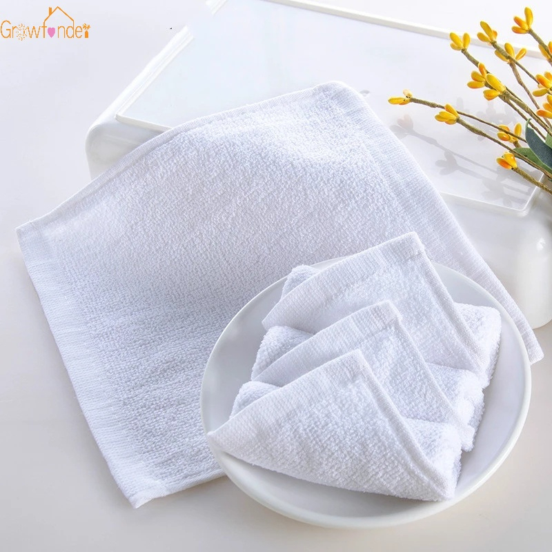 Khăn Trắng Vuông, Khăn Cotton 30x30cm Khăn Khách Sạn, Khăn Lau Tay, Siêu Hút Nước(CUCRE.VN)