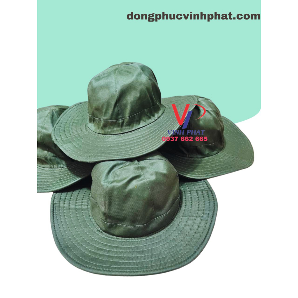 Mũ Nón Tai Bèo Cao Cấp Vải Kaki Lưới 2 Bên Thông Thoáng, Nón Bèo Tình Nguyện Giá Rẻ- Hình Shop Tự Chụp