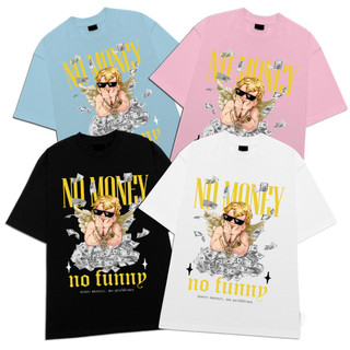 Áo thun tay lỡ  form rộng nam nữ NO MONEY , NO FUNNY , áo phông  RICH ANGLE chất cotton mềm phong cách ulzzang cháy phố