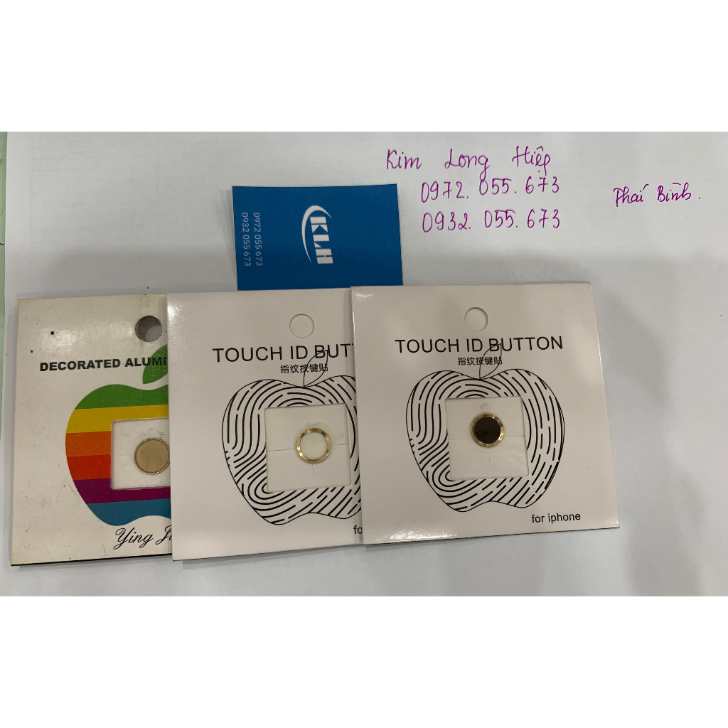 Nút Dán Phím Home dành cho IPhone có vân tay 2 màu đen và trắng