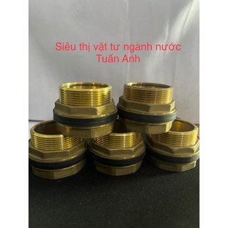 Khớp nối bồn ép phi bồn đồng thau ốc phi bồn nước 21/27/34/42/49/60