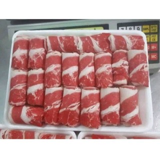 Ba Chỉ Bò Mỹ vỉ 500gr (ba chỉ bò cuộn,thả lẩu, nướng, thịt bò cuộn)